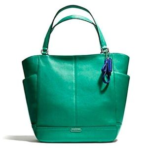 EUC Coach Park North South Tote bright Jade (teal)